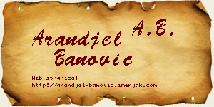 Aranđel Banović vizit kartica